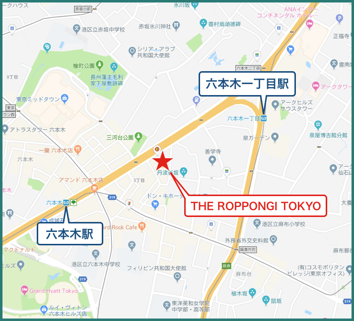 THE ROPPONGI TOKYOの地図