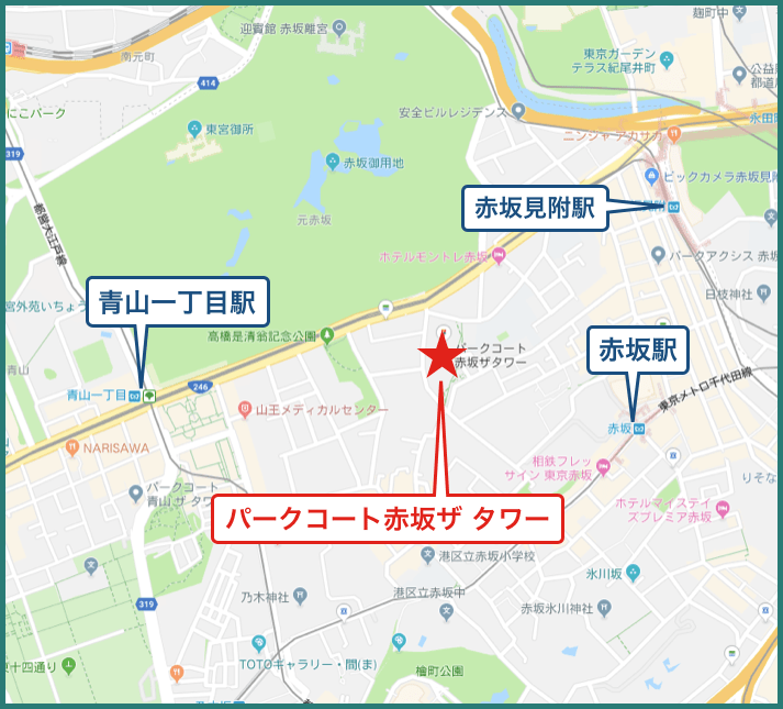 パークコート赤坂ザ タワーの地図