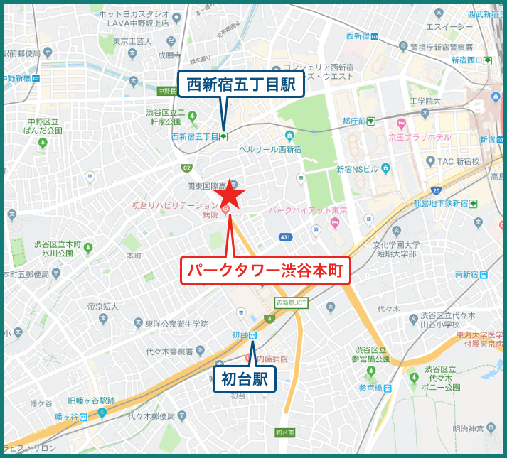 パークタワー渋谷本町の地図