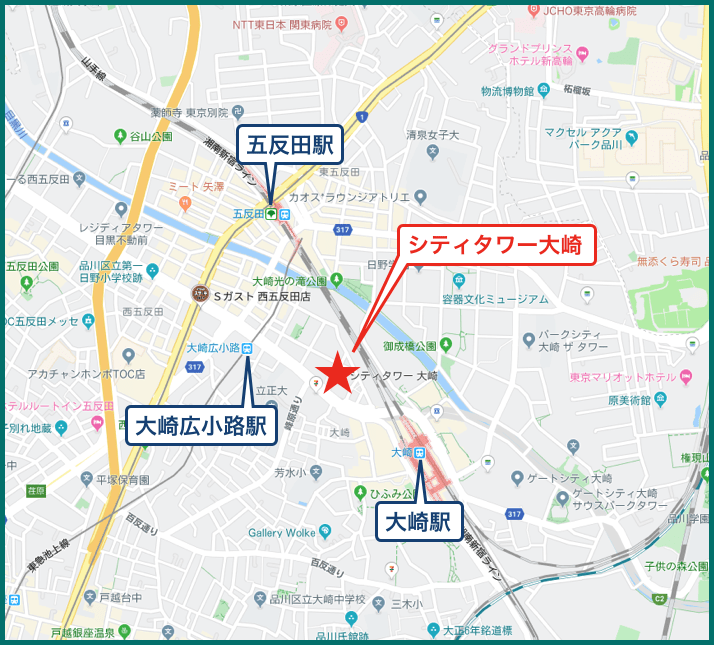 シティタワー大崎ステーションフロントの地図