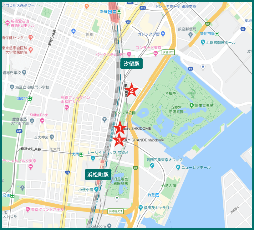 浜松町タワーマンションの地図