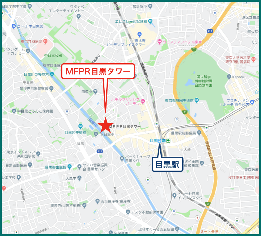 MFPR目黒タワーの地図