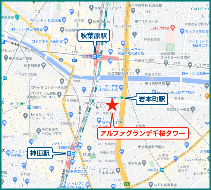 アルファグランデ千桜タワーの地図