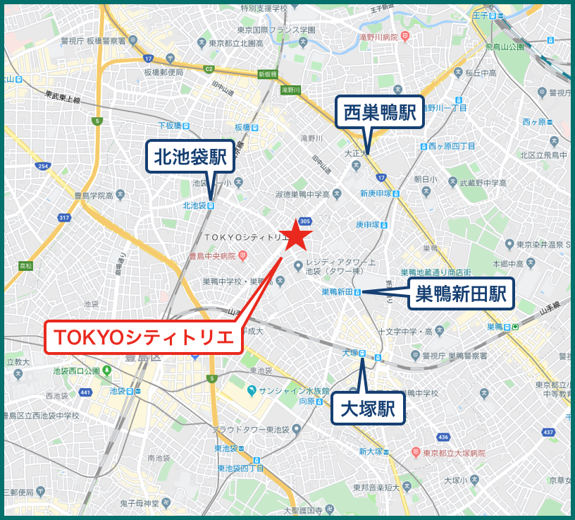 TOKYOシティトリエの地図