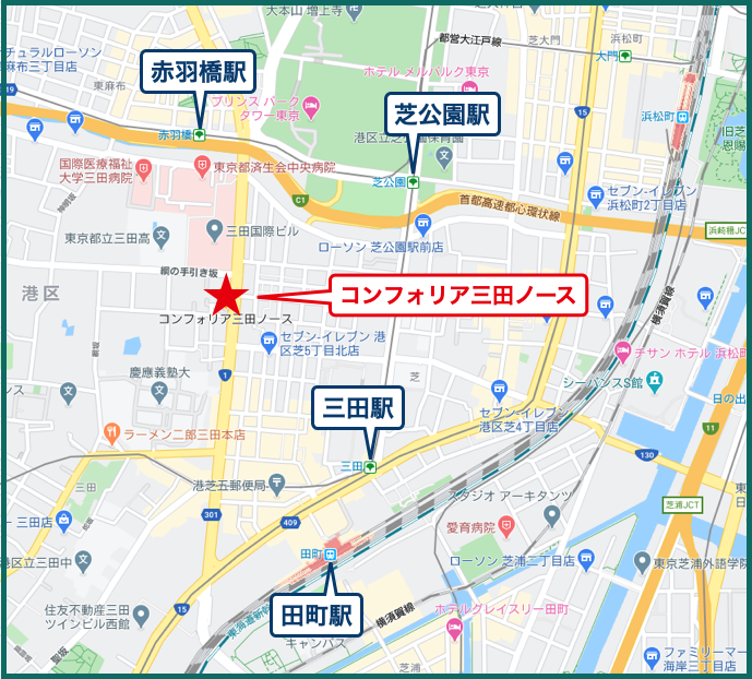 コンフォリア三田ノースの地図