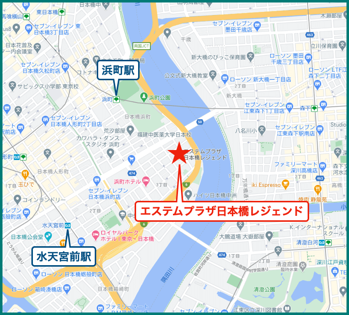 エステムプラザ日本橋レジェンドの地図