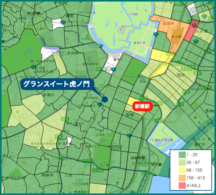 グランスイート虎ノ門の犯罪マップ
