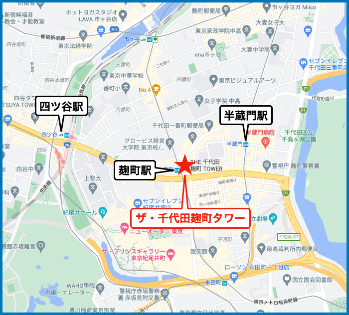ザ・千代田麹町タワーの地図