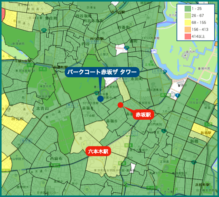 パークコート赤坂ザ タワーの犯罪マップ