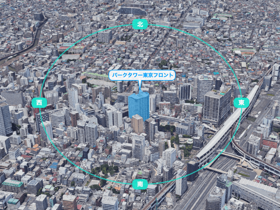 パークタワー東京フロントの眺望