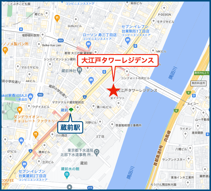 大江戸タワーレジデンスの地図