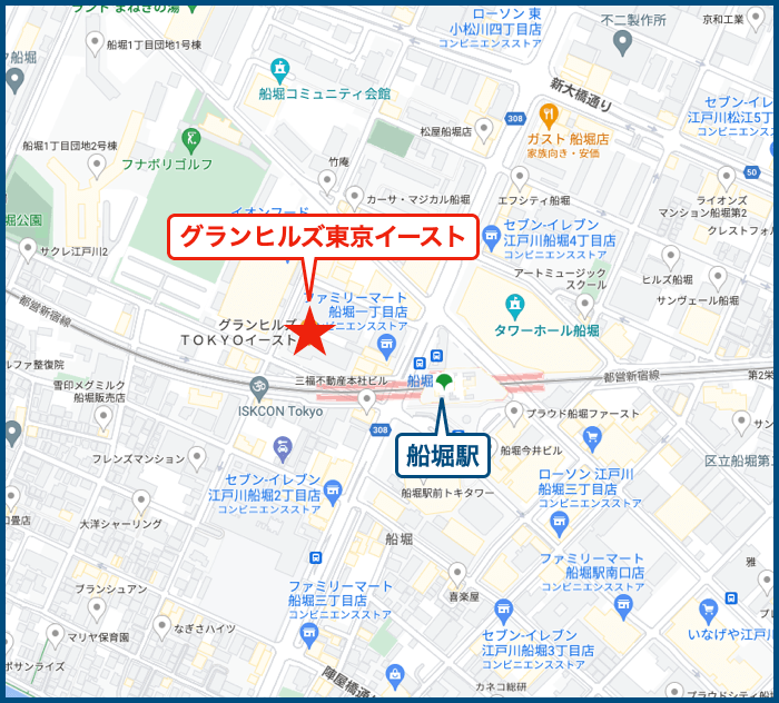 グランヒルズ東京イーストの地図