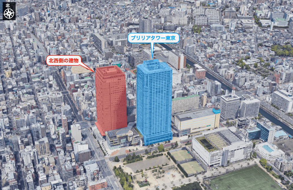 ブリリアタワー東京の眺望