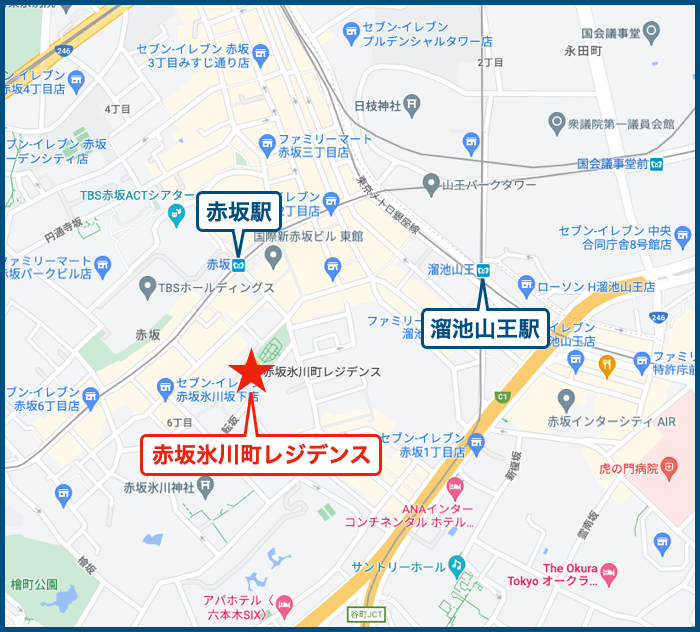 赤坂氷川町レジデンスの地図