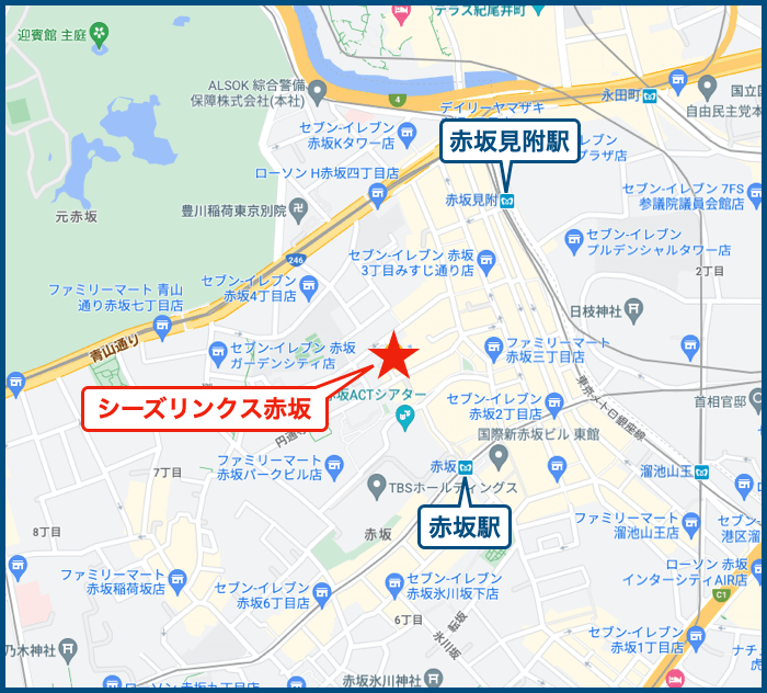 シーズリンクス赤坂の地図