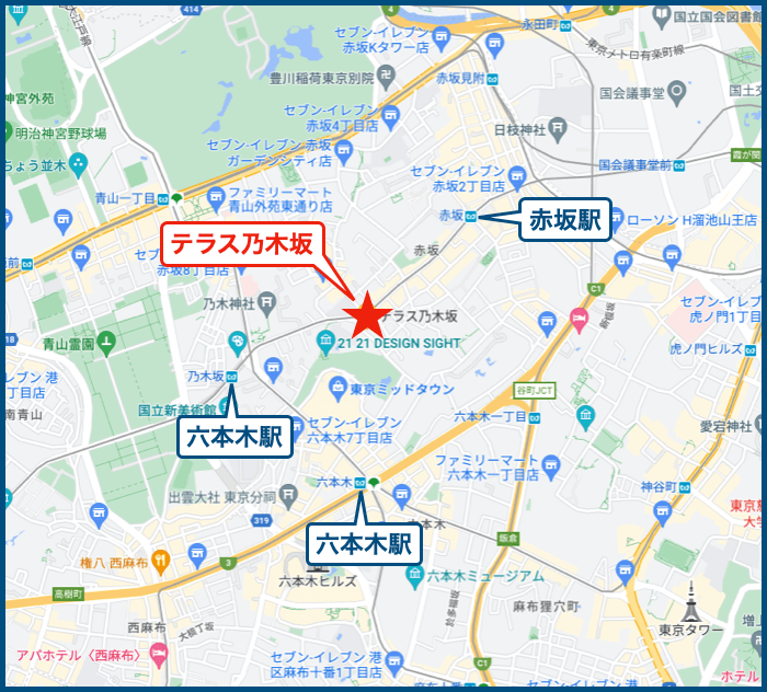 テラス乃木坂の地図