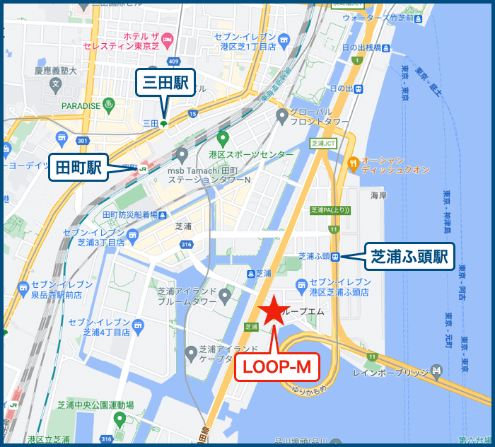 LOOP-Mの地図