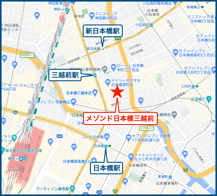 メゾンド日本橋三越前の地図