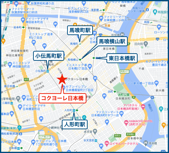 コクヨーレ日本橋の地図