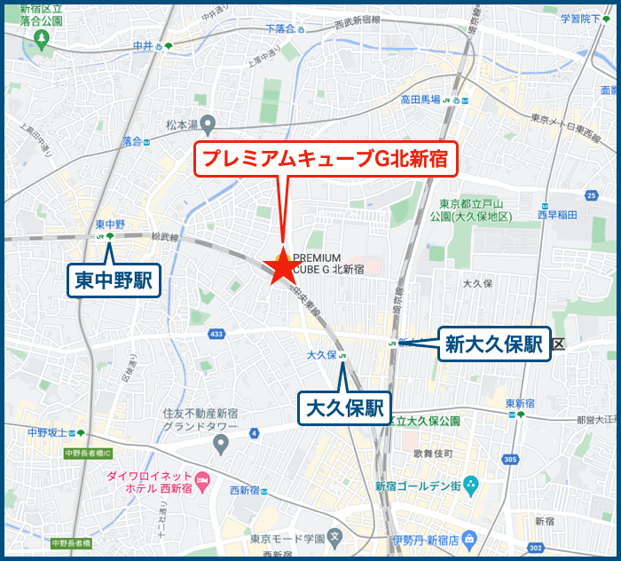 プレミアムキューブG北新宿の地図