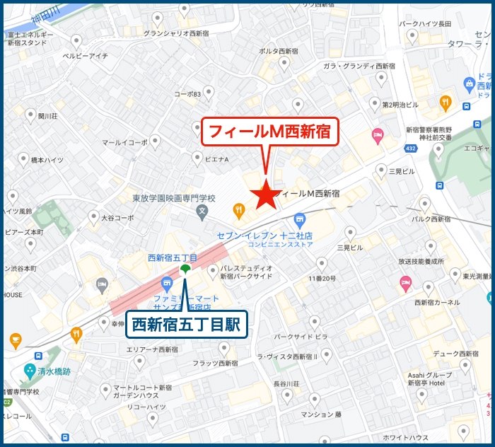 フィールM西新宿の地図