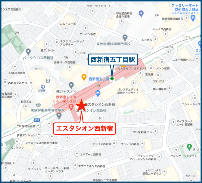 エスタシオン西新宿の地図