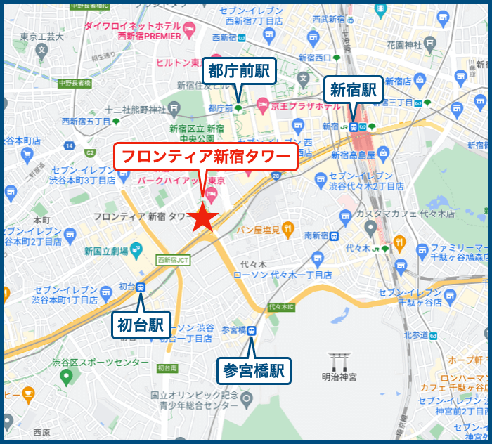 フロンティア新宿タワーの地図