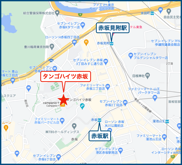 Tango Heights赤坂の地図