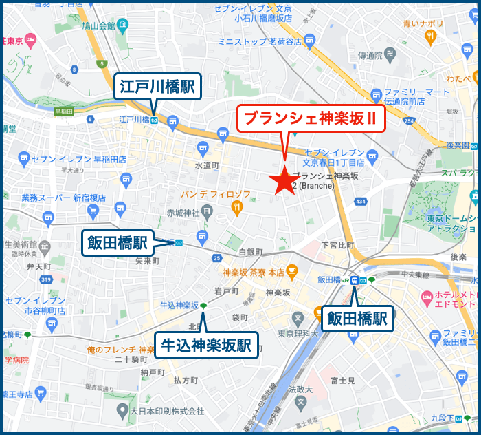 Branche神楽坂Ⅱの地図