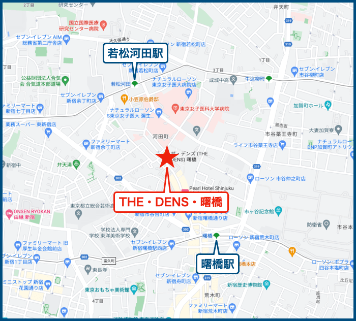 THE・DENS・曙橋の地図